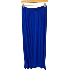 Primark Royal Blue Maxi Skirt Flowy Long‎ Summer Beach Vacation L XL